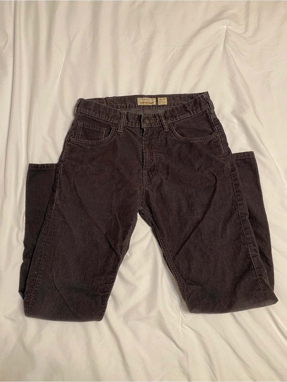 Patagonia Men's 100%Organic Cotton Corduroy Pants in Charcoal